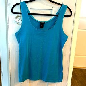 Teal cotton tank top